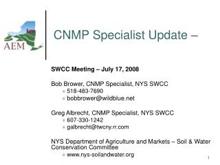 CNMP Specialist Update –