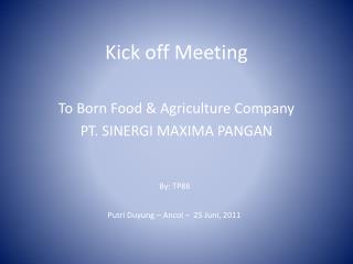 Kick off Meeting