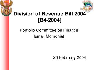 Division of Revenue Bill 2004 [B4-2004]