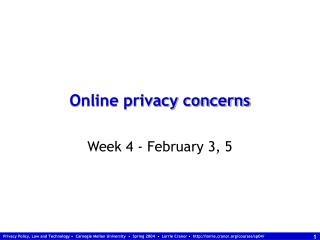 Online privacy concerns