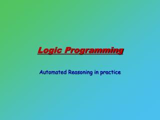 Logic Programming