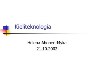 Kieliteknologia