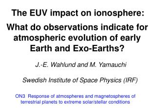 The EUV impact on ionosphere: