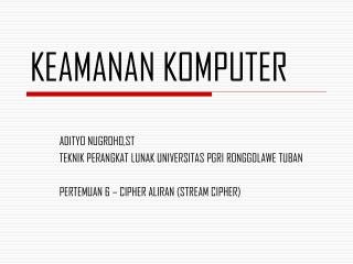 KEAMANAN KOMPUTER