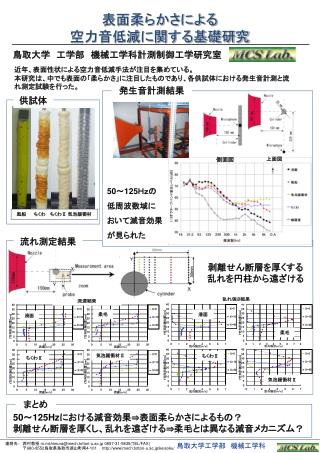 表面柔らかさによる 空力音低減に関する基礎研究