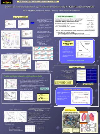 System Size and energy dependence of photon production measured with the PHENIX experiment at RHIC