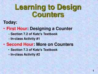 Learning to Design Counters