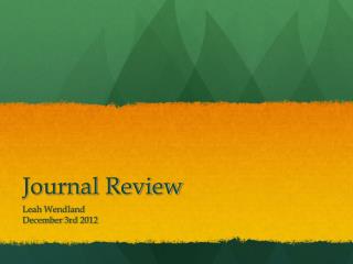 Journal Review