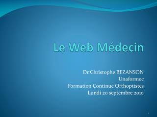 Le Web Médecin