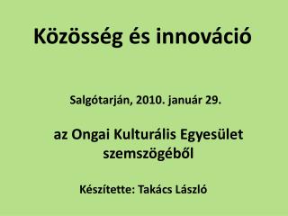 Közösség és innováció