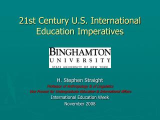 21st Century U.S. International Education Imperatives