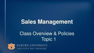 Sales Management