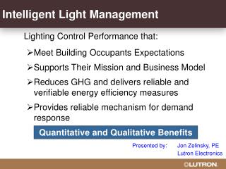 Intelligent Light Management