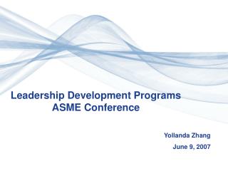 Leadership Development Programs ASME Conference