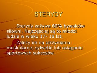 STERYDY