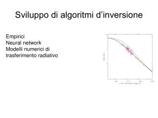 Sviluppo di algoritmi d’inversione