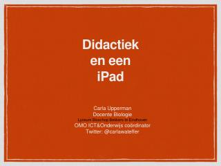 Didactiek en een iPad