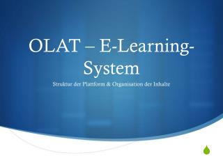 OLAT – E-Learning-System
