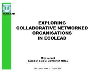 EXPLORING COLLABORATIVE NETWORKED ORGANISATIONS IN ECOLEAD