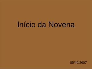 Início da Novena