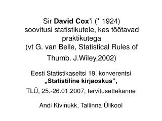 Eesti Statistikaseltsi 19. konverentsi „Statistiline kirjaoskus”,