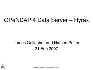 OPeNDAP 4 Data Server – Hyrax