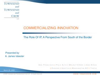 COMMERCIALIZING INNOVATION