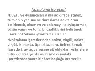 Noktalama İşaretleri