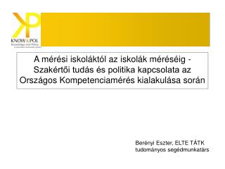 Berényi Eszter, ELTE TÁTK tudományos segédmunkatárs