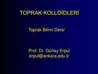 TOPRAK KOLLOİDLERİ