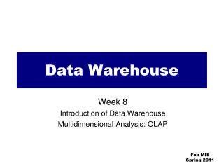 Data Warehouse