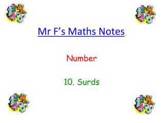 Mr F’s Maths Notes