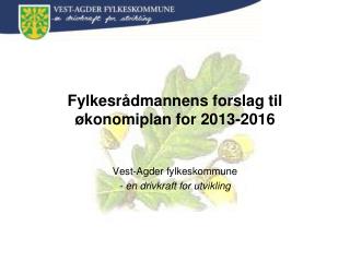 Fylkesrådmannens forslag til økonomiplan for 2013-2016