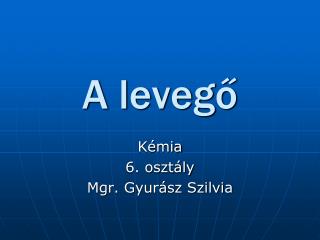 A levegő