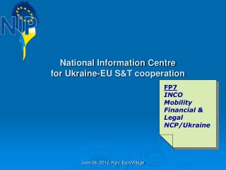 National Information Centre for Ukraine-EU S&amp;T cooperation