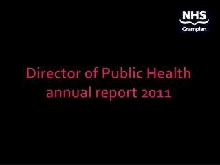 Director of Public Health annual report 2011