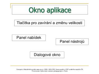 Okno aplikace