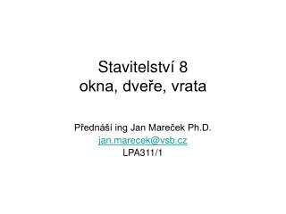 Stavitelství 8 okna, dveře, vrata