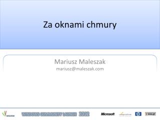 Za oknami chmury