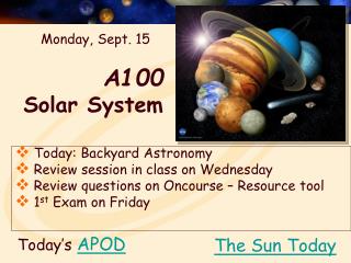 A100 Solar System