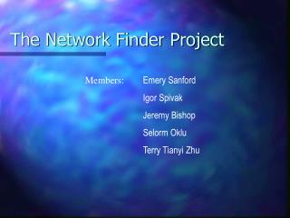 The Network Finder Project