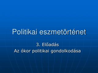 Politikai eszmetörténet