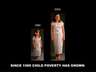 SINCE 1989 CHILD POVERTY HAS GROWN