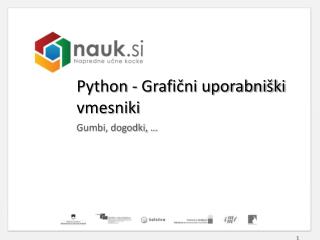 Python - Grafični uporabniški vmesniki