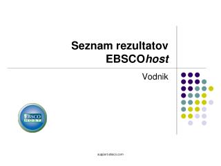 Seznam rezultatov EBSCO host