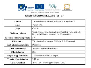 Identifikátor materiálu: EU - 12 - 37