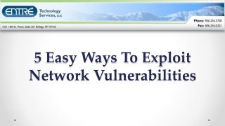 5 Easy Ways To Exploit Network Vulnerabilities