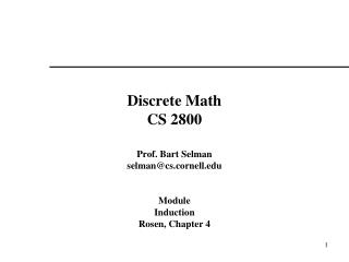 Discrete Math CS 2800