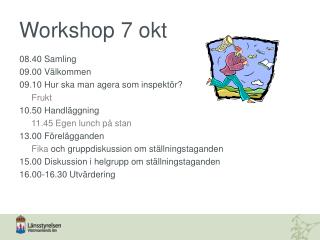 Workshop 7 okt