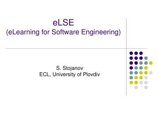 eLSE (eLearning for Software Engineering)